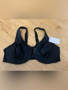 Warners All You Need Unlined Underwire Bra Size 44D Black NWT
